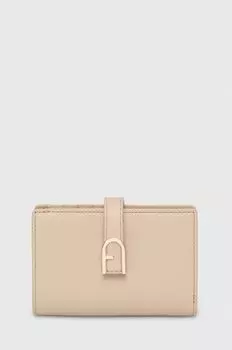 Кожаный кошелек Furla, бежевый