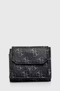 Кожаный кошелек Guess, черный