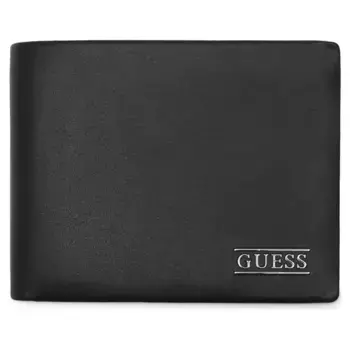 Кожаный кошелек Guess, черный