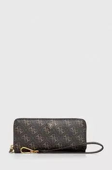 Кожаный кошелек Guess, коричневый