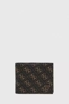 Кожаный кошелек Guess, коричневый