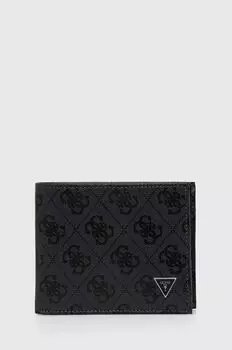 Кожаный кошелек Guess, серый