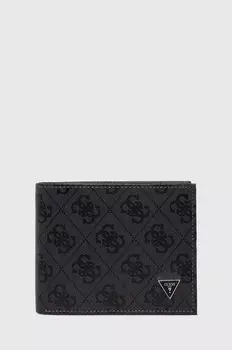 Кожаный кошелек Guess, серый