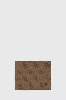 Кожаный кошелек Guess VEZZOLA, бежевый