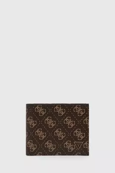 Кожаный кошелек Guess VEZZOLA, коричневый