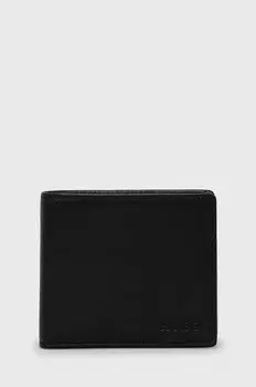 Кожаный кошелек Hugo, черный