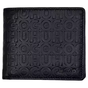 Кожаный кошелек Hugo, черный