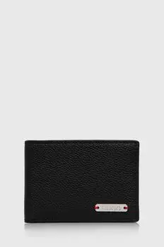 Кожаный кошелек Hugo, черный