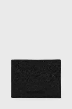 Кожаный кошелек и визитница Emporio Armani, черный