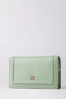 Кожаный кошелек Icon среднего размера с клапаном Lakeland Leather, зеленый
