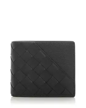 Кожаный кошелек Intrecciato Bifold Bottega Veneta, черный