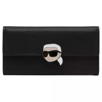 Кожаный кошелек к/иконик 2.0 Karl Lagerfeld, черный