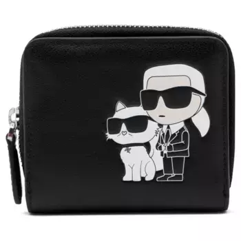 Кожаный кошелек к/иконик 2.0 Karl Lagerfeld, черный