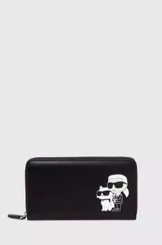 Кожаный кошелек Karl Lagerfeld, черный