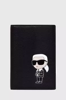 Кожаный кошелек Karl Lagerfeld, черный