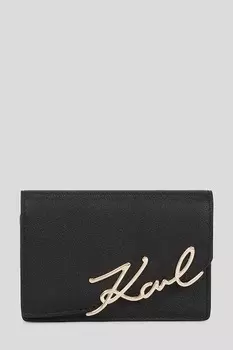 Кожаный кошелек Karl Lagerfeld, черный