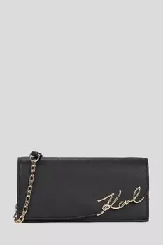 Кожаный кошелек Karl Lagerfeld, черный