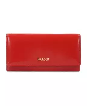 Кожаный кошелек Kazar, красный