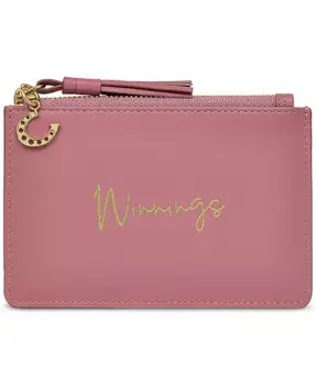 Кожаный кошелек Kentucky Derby на молнии для монет Radley London, розовый