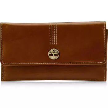 Кожаный кошелек-клатч Timberland RFID Flap Organizer, рыже-коричневый