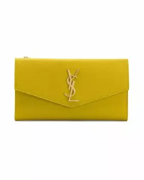 Кожаный кошелек-конверт YSL Saint Laurent