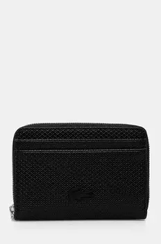 Кожаный кошелек Lacoste, черный