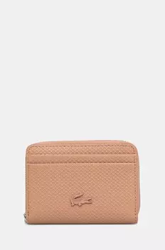 Кожаный кошелек Lacoste, оранжевый