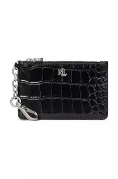 Кожаный кошелек Lauren Ralph Lauren, черный