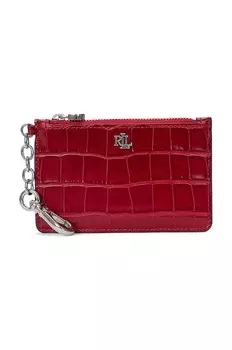 Кожаный кошелек Lauren Ralph Lauren, красный