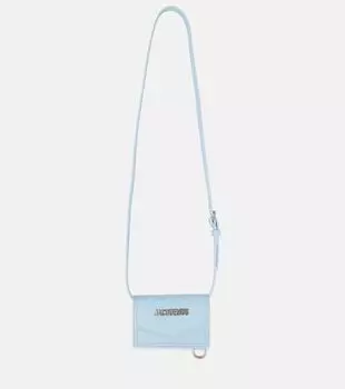 Кожаный кошелек le porte с ремешком Jacquemus, синий