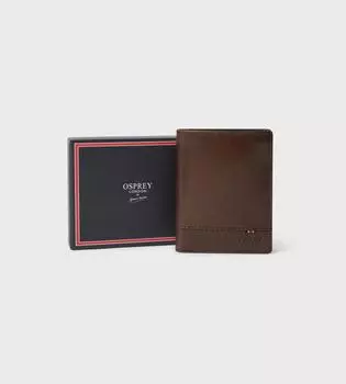 Кожаный кошелек London с карманом для монет OSPREY LONDON, коричневый