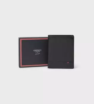 Кожаный кошелек London с карманом для монет OSPREY LONDON, черный