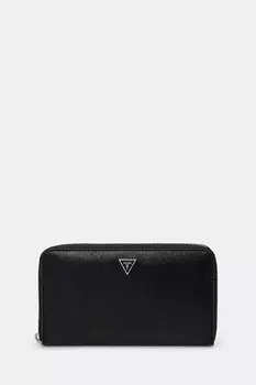 Кожаный кошелек LYON Guess, черный