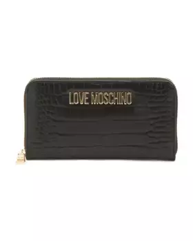 Кожаный кошелек Made In Italy Love Moschino, черный