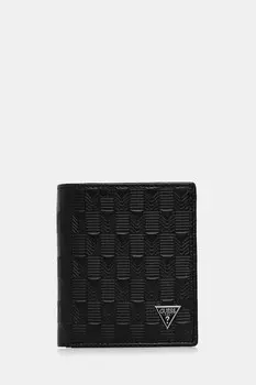Кожаный кошелек MADRID Guess, черный