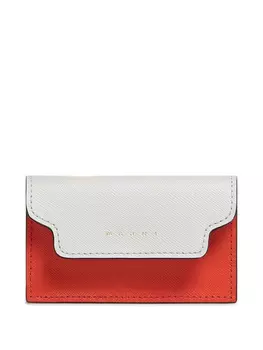 Кожаный кошелек Marni, оранжевый