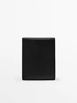 Кожаный кошелек Massimo Dutti, черный