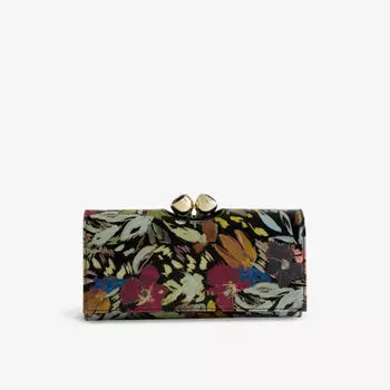 Кожаный кошелек meadela с цветочным принтом и тисненым логотипом Ted Baker, черный