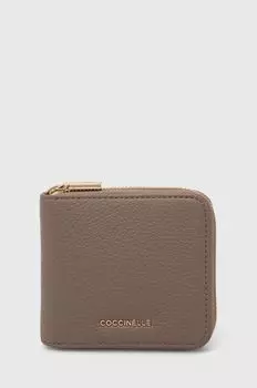 Кожаный кошелек METALLIC SOFT Coccinelle, бежевый