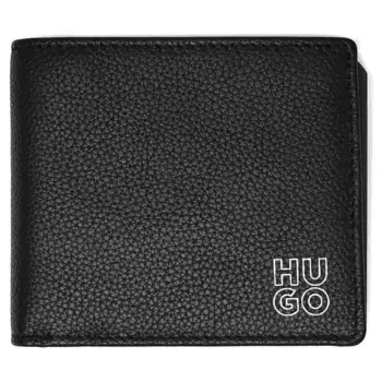 Кожаный кошелек метро grn_4 Hugo, черный