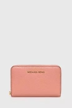 Кожаный кошелек MICHAEL Michael Kors, розовый