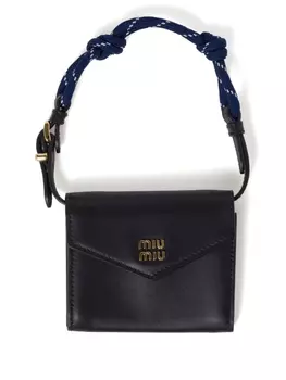 Кожаный кошелек Miu Miu, черный