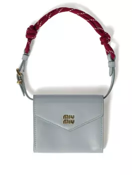 Кожаный кошелек Miu Miu, синий