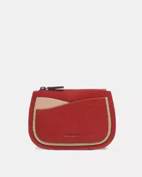Кожаный кошелек на молнии Abbacino, красный