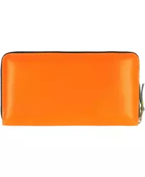 Кожаный кошелек на молнии Comme Des Garons, оранжевый
