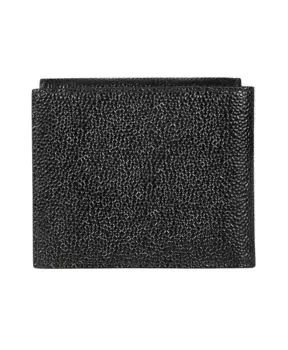 Кожаный кошелек на молнии и карманами. Thom Browne, черный