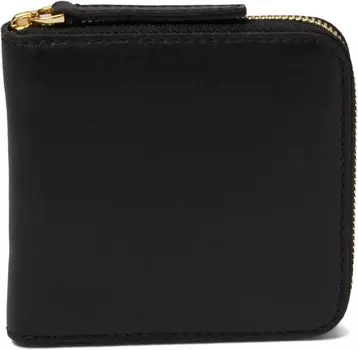 Кожаный кошелек на молнии Madewell, цвет True Black