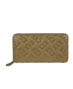 Кожаный кошелек на молнии Pinko, коричневый