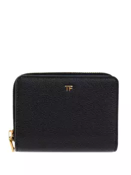 Кожаный кошелек на молнии TOM FORD, черный