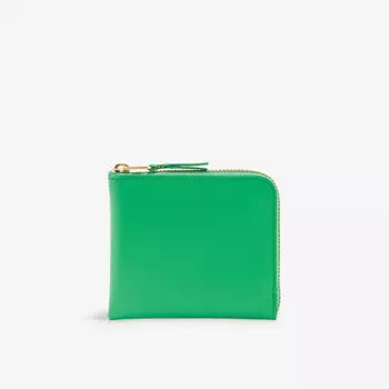 Кожаный кошелек на полумолнии Comme des Garons, зеленый